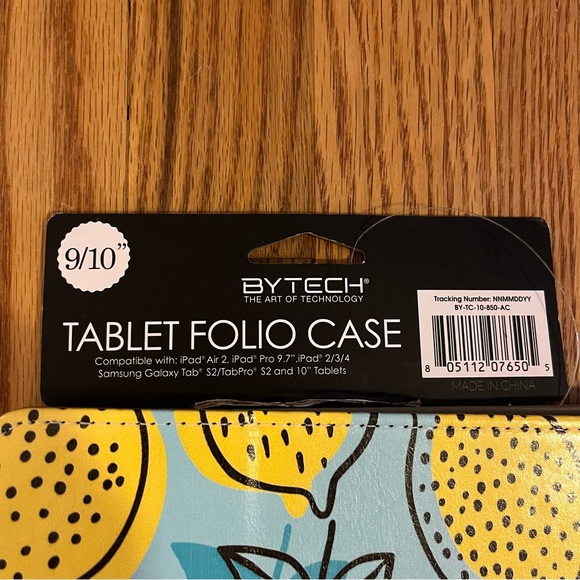 NWT bytech Lemon Print IPad Tablet Case 9” 10” Samsung Galaxy - Picture 7 of 7